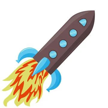 Rocket launch icon vector illustration Stock Illustration