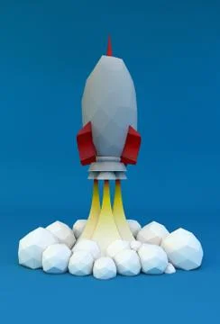 Rocket launch Stock Illustration