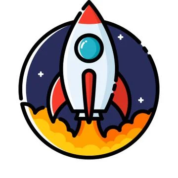 Rocket launch Stock Illustration