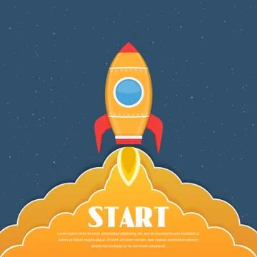 Rocket Launch Stock Illustration