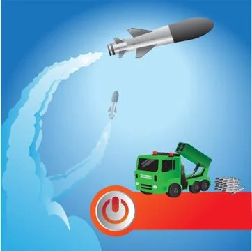 Rocket launch. Stock Illustration
