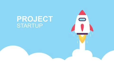 Rocket launch Stock Illustration