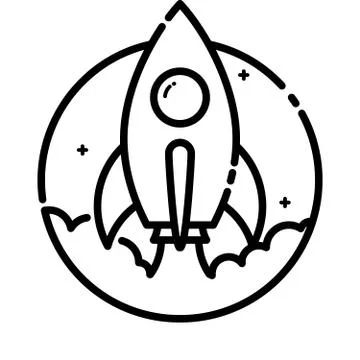 Rocket launch Illustration Stock Illustration