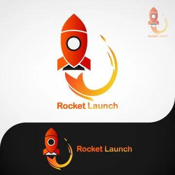 ROCKET LAUNCH LOGO 2 Stock Illustration
