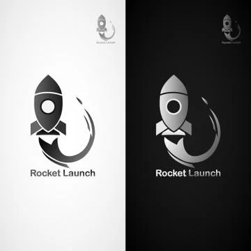 ROCKET LAUNCH LOGO 5 Stock Illustration