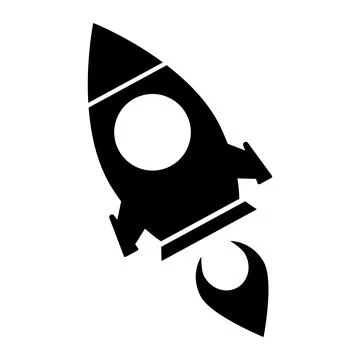 Rocket Launch. Missile launch. Destructive weapon. Vector. Stock Illustration