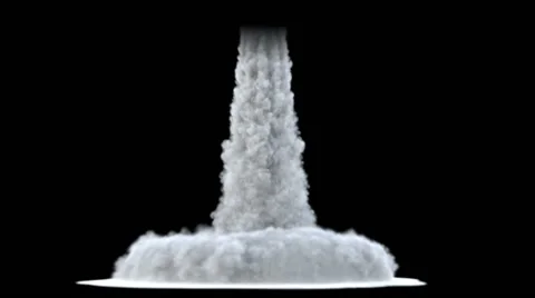 Rocket launch or Takeoff smoke texture isolated on black background Stock Footage 45362973