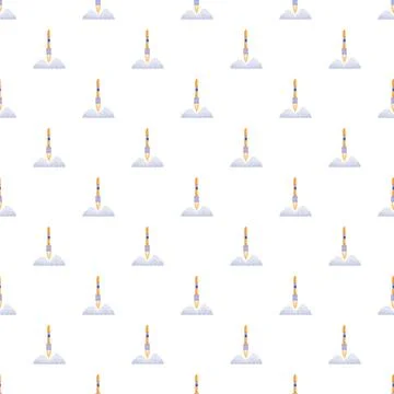 Rocket launch pattern illustrating space travel and exploration 스톡 일러스트