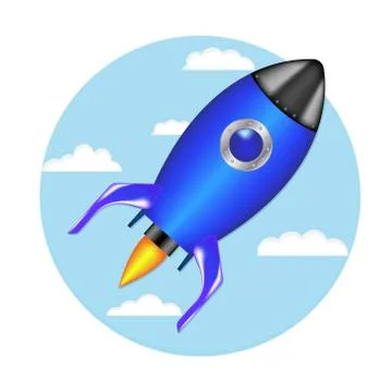 Rocket launch, ship. 스톡 일러스트