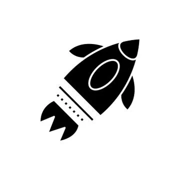 Rocket launch simple  icon, vector illustration, sign on isolated background Stock Illustration