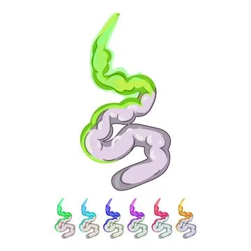 Off rocket launch smoke cartoon vector graphic イラスト素材