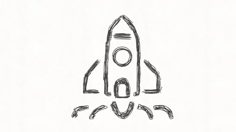 Rocket Launch Startup and Business Growth Animation Stock Footage 341863548