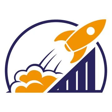 Rocket Launch Startup Business Vector Logo Design Innovation Icon Template Stock Illustration