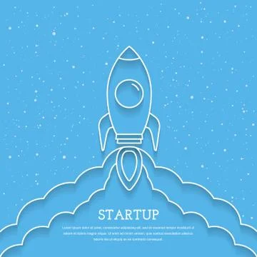 Rocket Launch - Startup Ccncept Stock Illustration