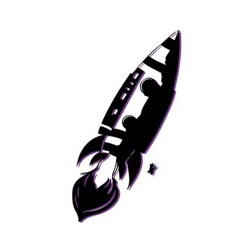 Rocket Launch Startup Icon. Concept of innovation, growth, and success. Stock Illustration