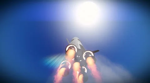 Rocket launch to the sun Stock Footage 41336832