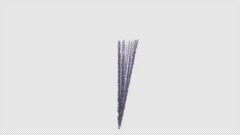 Rocket launch trails on transparent background Stock Footage 321631617