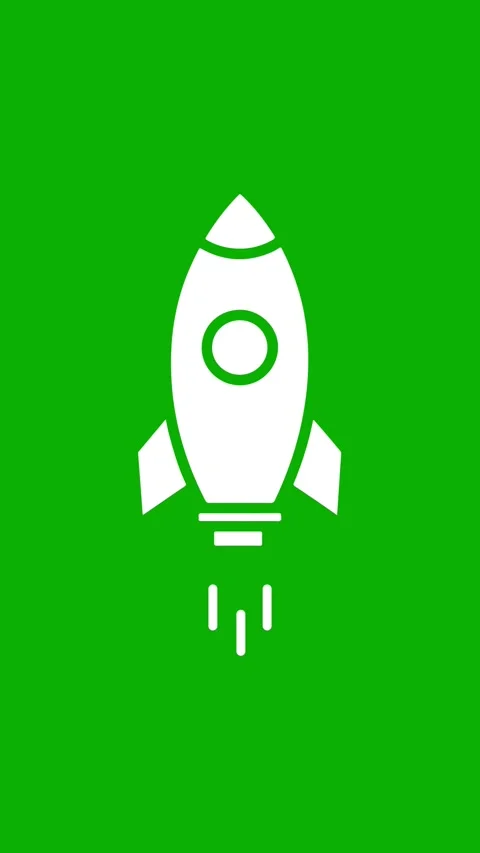 Rocket launch upward growth startup success animation Stock Footage 330539636