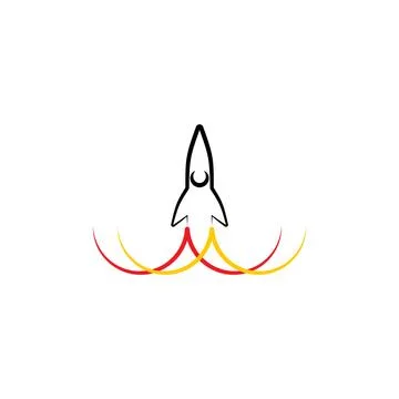 Rocket launch vector icon illustration design Stock Illustration