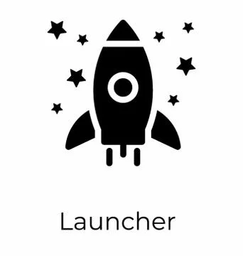 Rocket Launch Vector Stock Illustration