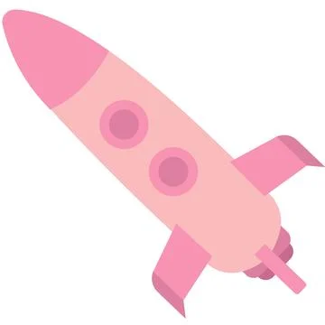 Rocket launch vector space startup icon isolated 스톡 일러스트