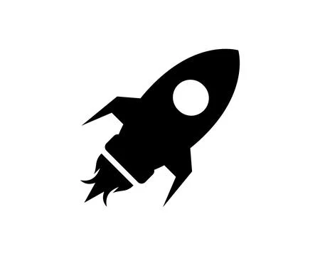 Rocket Launched Icon Vector Logo Template Illustration Design Stock Illustration