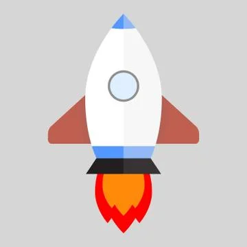 Rocket launched in space vector Stock Illustration
