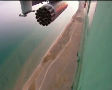 Rocket launcher on the helicopter Stock Footage 11025767