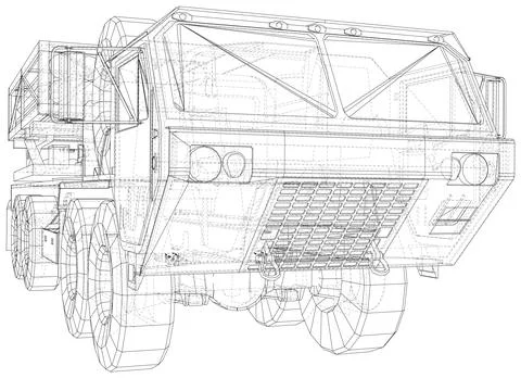 Rocket launcher ready to attack. EPS10 format. Vector created of 3d Illustrazione stock