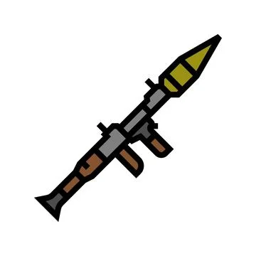 Rocket launcher weapon war color icon vector illustration Stock Illustration