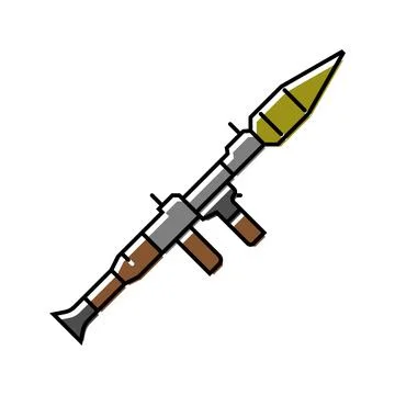 Rocket launcher weapon war color icon vector illustration Stock Illustration