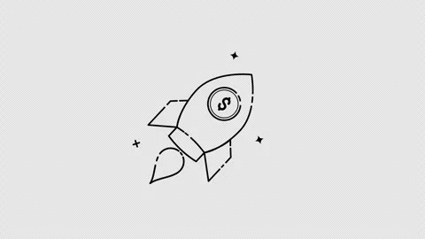 Rocket launches with a dollar coin 库存影片 332463238