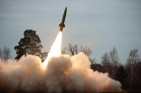 Rocket launching, 6 frames sequence. #6 Stock Photos