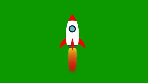 Rocket launching with fire 4k video. Spaceship taking off, Vídeo Stock 143882587