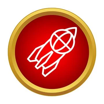 Rocket launching global satellite network mission flat icon イラスト素材