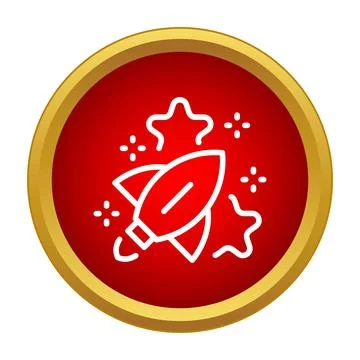 Rocket launching icon presenting startup and innovation concept Illustrazione stock