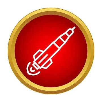 Rocket launching icon representing innovation and progress Stock Illustration