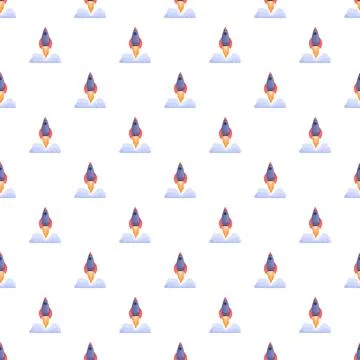 Rocket launching pattern symbolizing startup success and growth Illustrazione stock