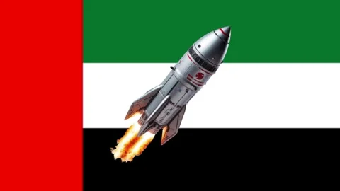 Rocket launching into space with Stock Footage 340331694