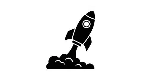 Rocket launching into space Stock Illustration