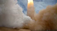 Rocket Launching Into Space From Launch Pad Cinemagraph Stock Footage