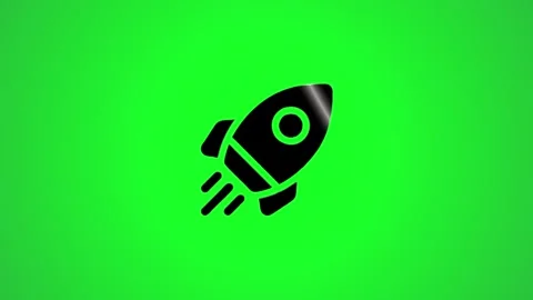 Rocket launching into space motion graphic clip with green screen backgroun.. Vídeos de archivo 346496364