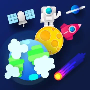 Rocket Launch,ship.vector, Illustration Concept Of Business Product Stock Illustration