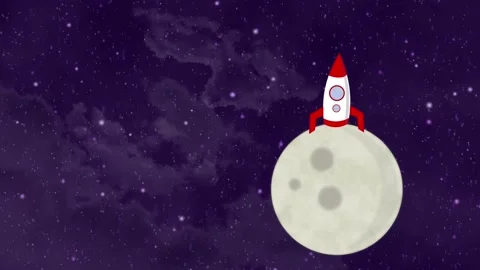 Rocket leaving the moon 動画素材 147659981