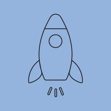 Rocket line icon Stock Illustration