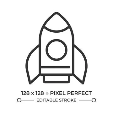 Rocket line icon Stock Illustration