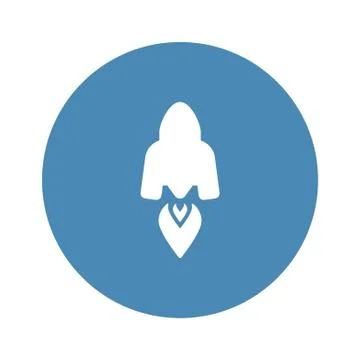 Rocket line icon vector, launch of business, new work, idea, goal achievement Stock Illustration