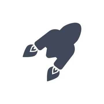 Rocket line icon vector, launch of business, new work, idea, goal achievement Stock Illustration