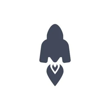 Rocket line icon vector, launch of business, new work, idea, goal achievement Stock Illustration