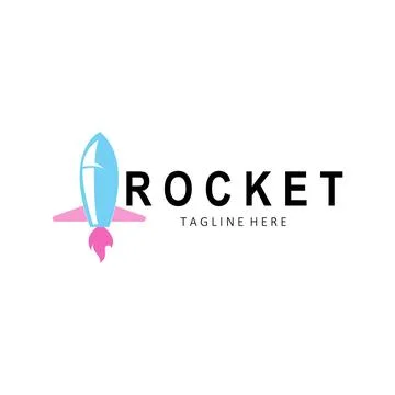 Rocket Logo Design, space exploration vehicle Stock Illustration